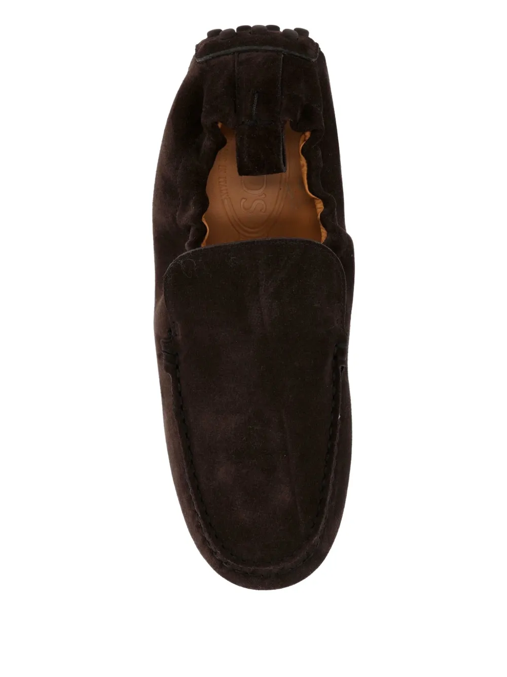 Tod's Suède loafers met textuur - Bruin