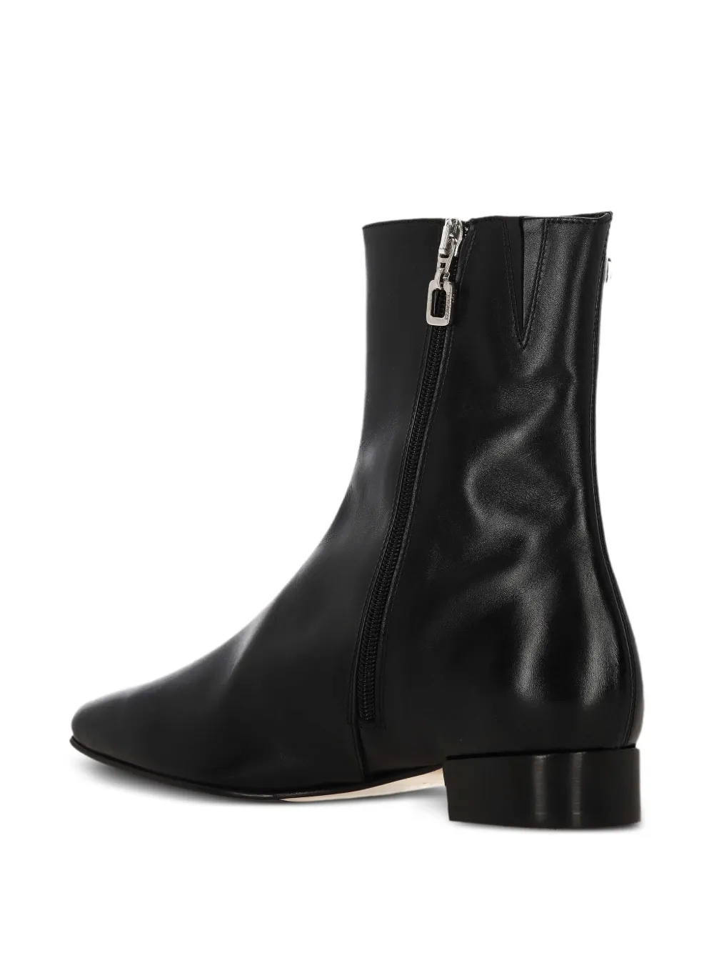 Carel Paris leather zip boots Black
