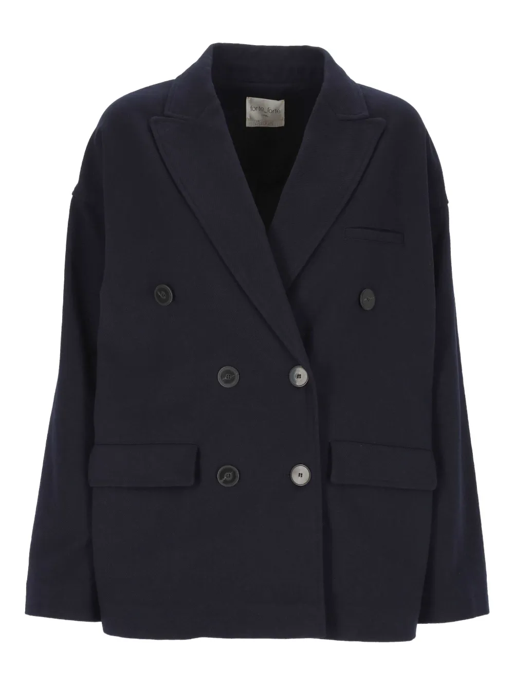 Forte Forte double-breasted buttoned jacket | Blue | Image 1