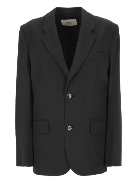 AMI Paris two-button padded-shoulder blazer