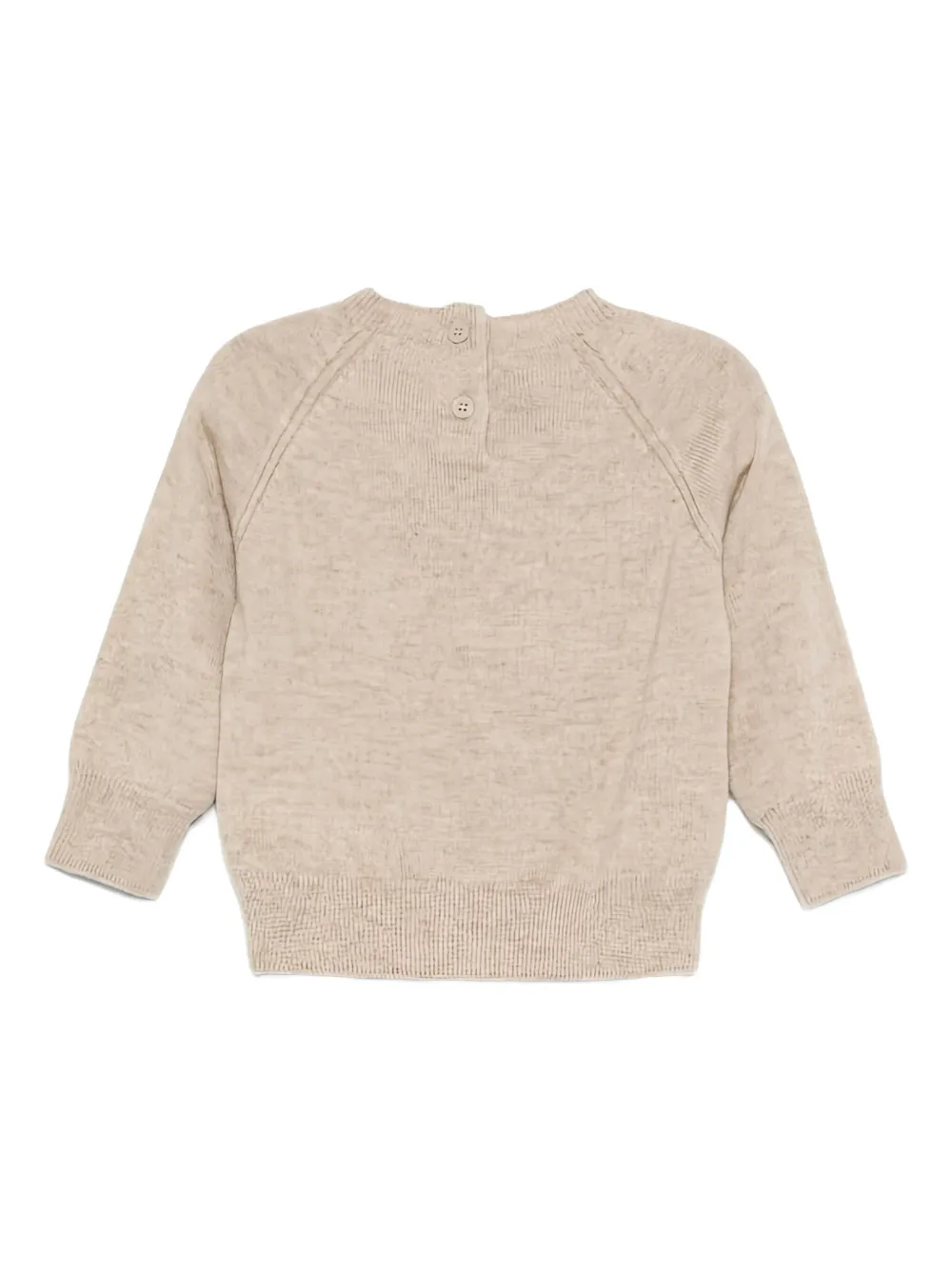 Moncler Enfant Trui met logopatch en raglan mouwen Bruin