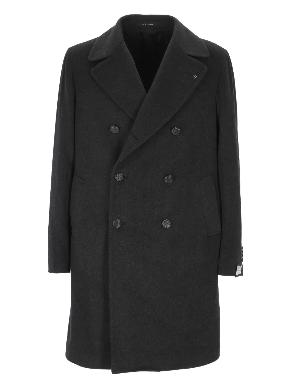 Tagliatore double-breasted wool-cashmere blend coat | Grey | Image 1