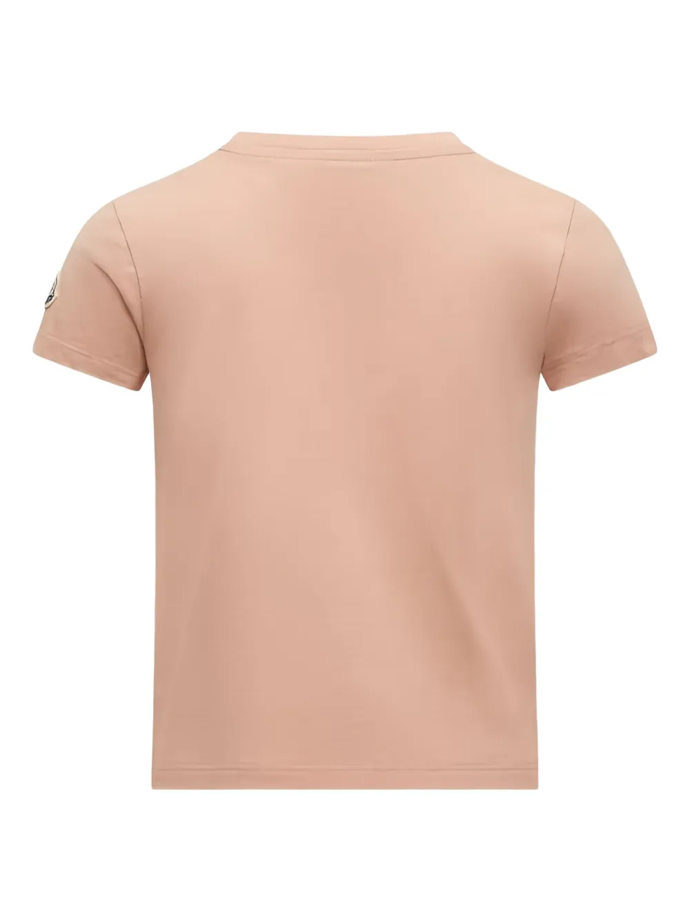 Moncler Enfant logo-patch bear-print T-shirt Roze