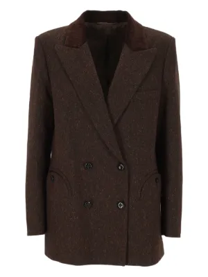 ジャケット Blaze Milano Brown wool pied de poule double-breasted blazer Blazé Milano Brown wool pied de poule double-breasted blazer