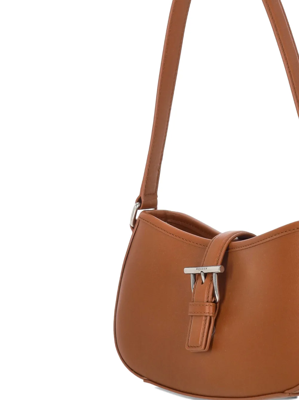 Alexander McQueen Kleine T-Bar schoudertas Bruin