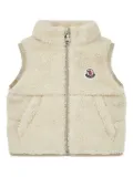 Moncler Enfant sherpa-collar quilted vest - Neutrals