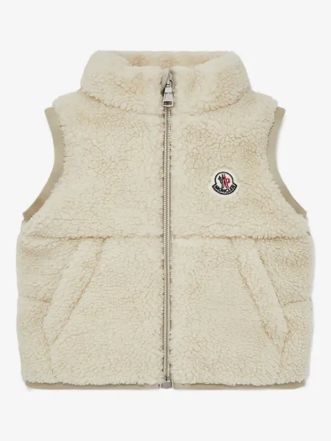 Moncler Enfant sherpa-collar quilted vest
