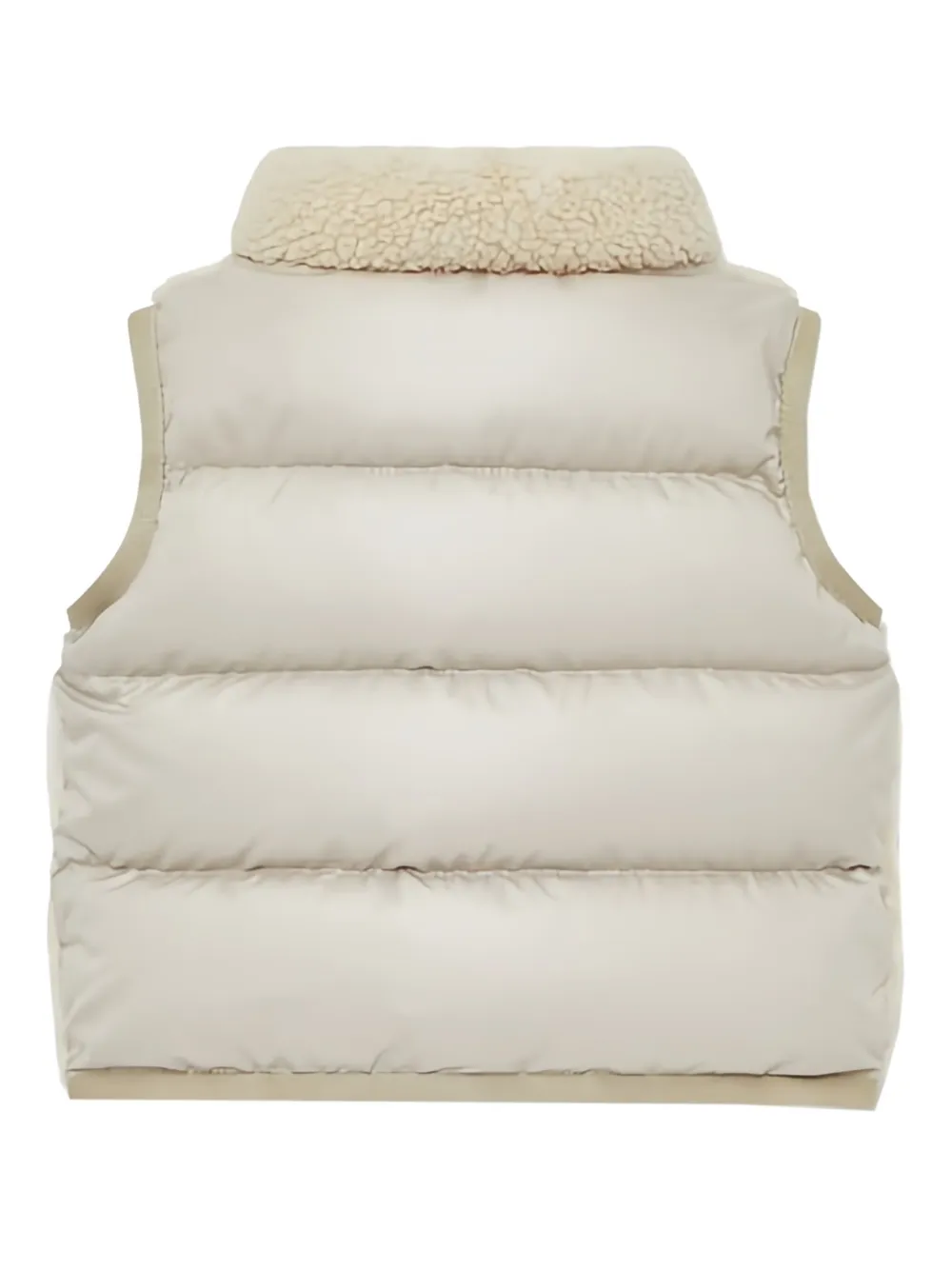 Moncler Enfant sherpa-collar quilted vest - Beige