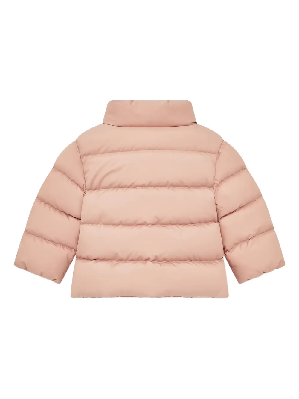 Moncler Enfant Donsjack met ruche zak Roze