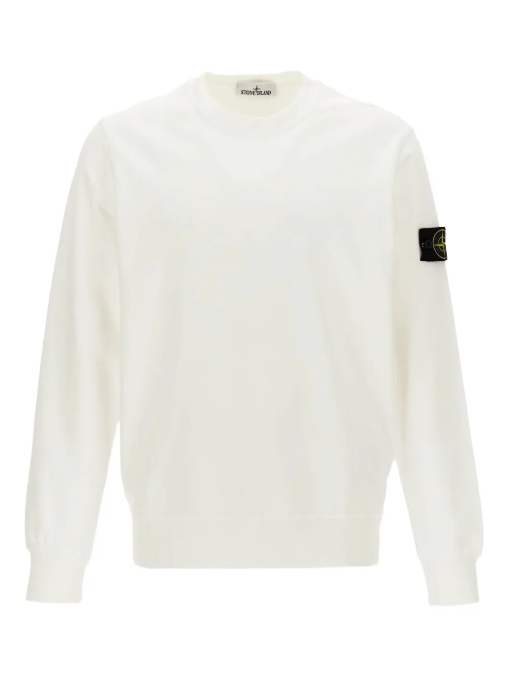 Stone Island fleece cotton sweatshirt | White | Image 1