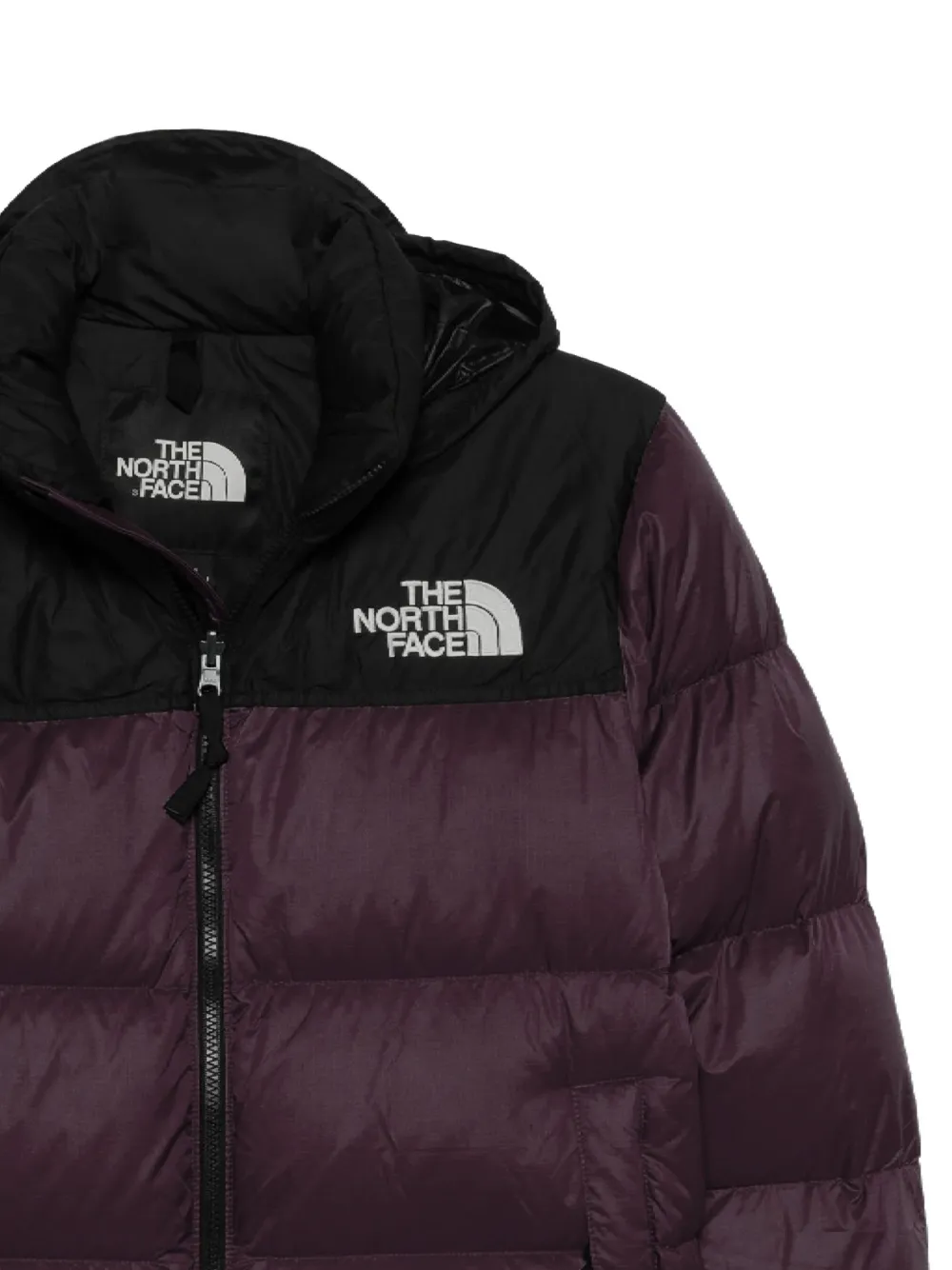 The North Face hooded puffer jacket Paars