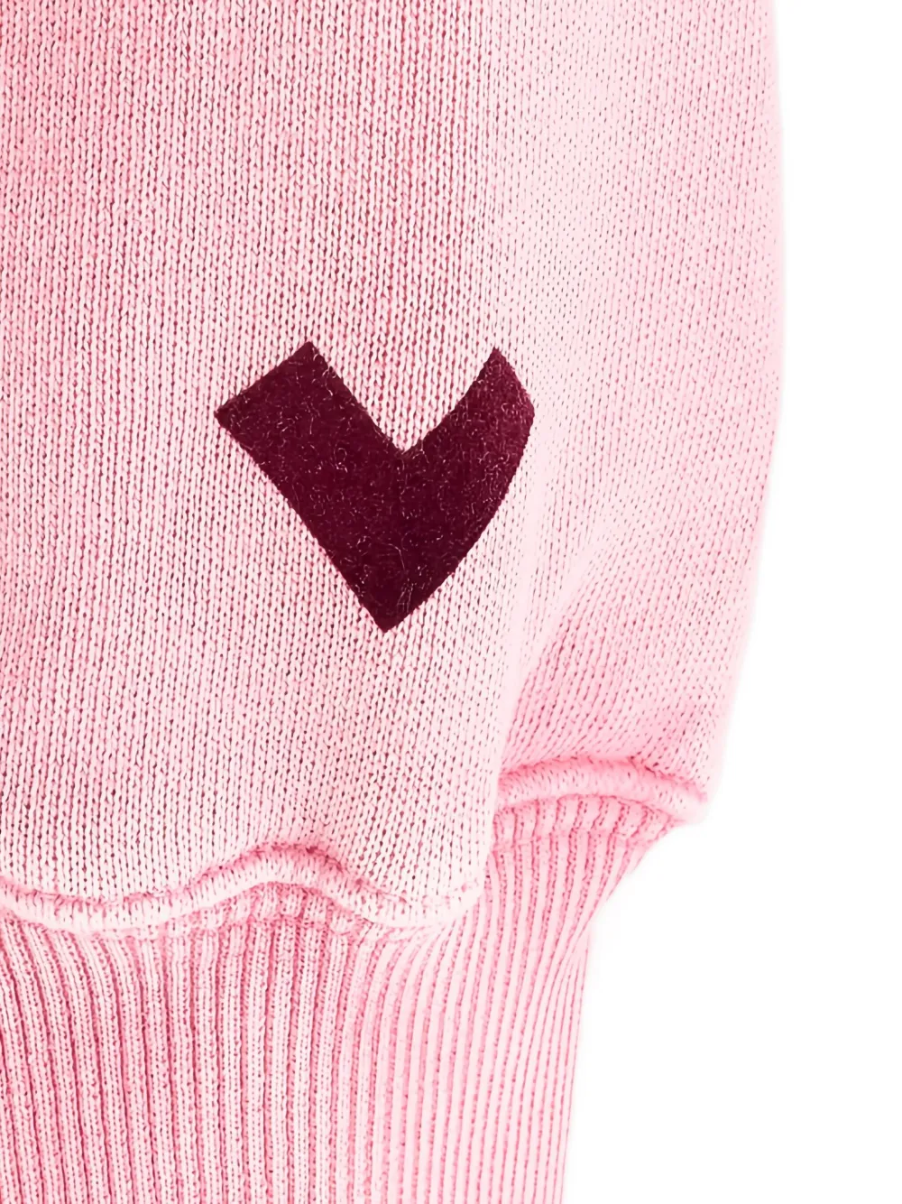 Bellerose V-detail Raw-edge Sweatshirt In Pink