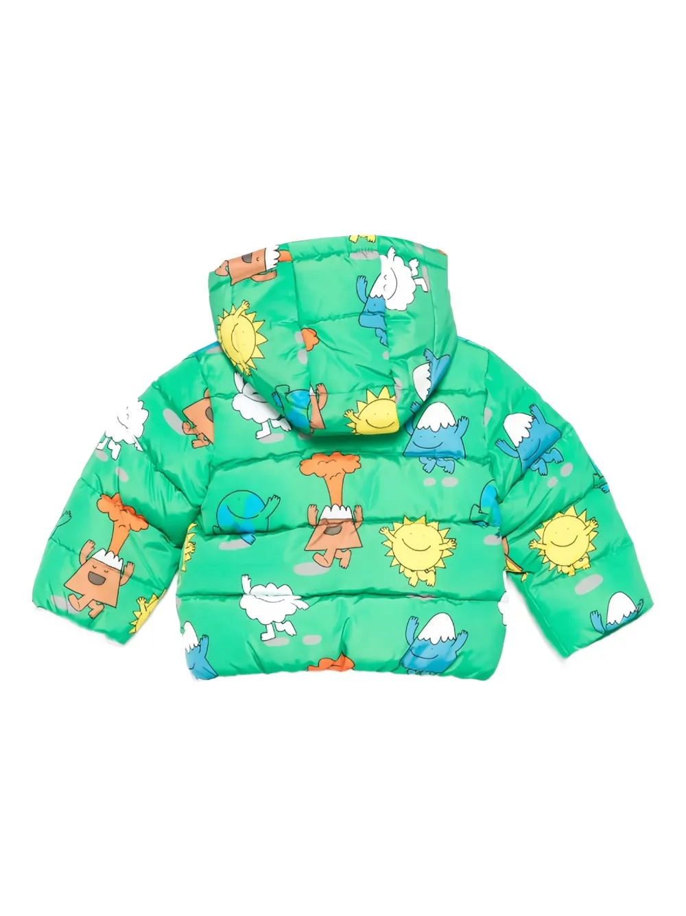 Stella McCartney Kids Donsjack met monsterprint Groen