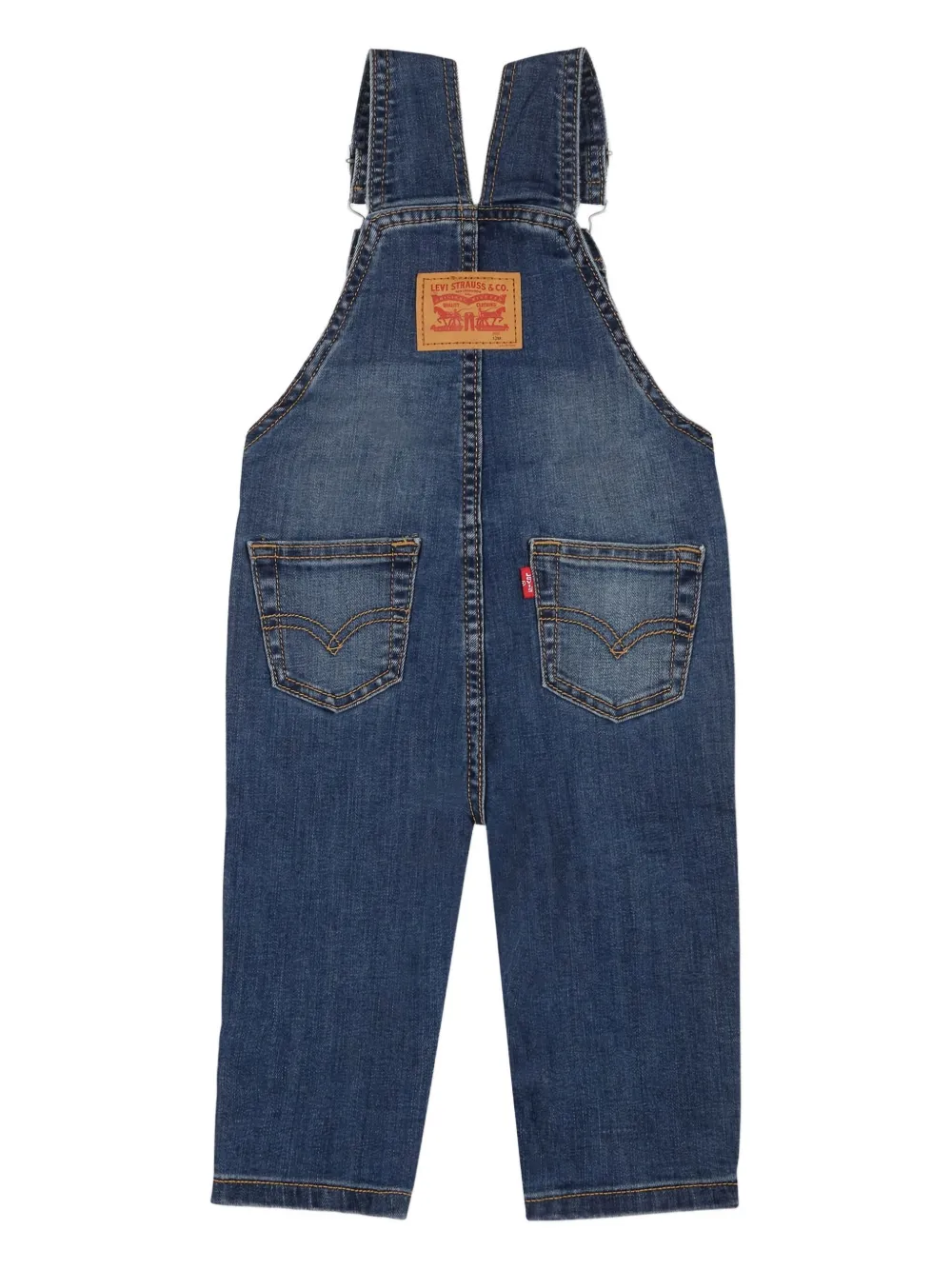 Levi's Kids Overall van spijkerstof met opgestikte zak Blauw
