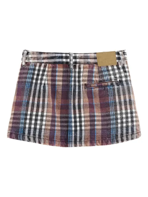 Bellerose Kids Pebbs plaid pocket mini skirt