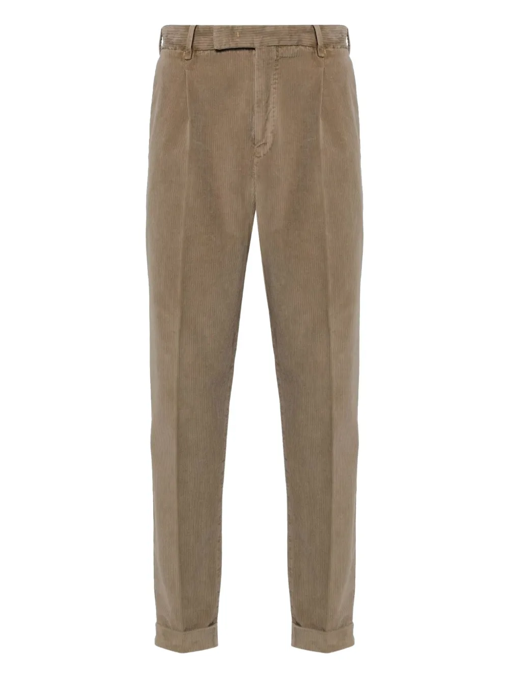 PT Torino pleat-detail corduroy trousers Bruin
