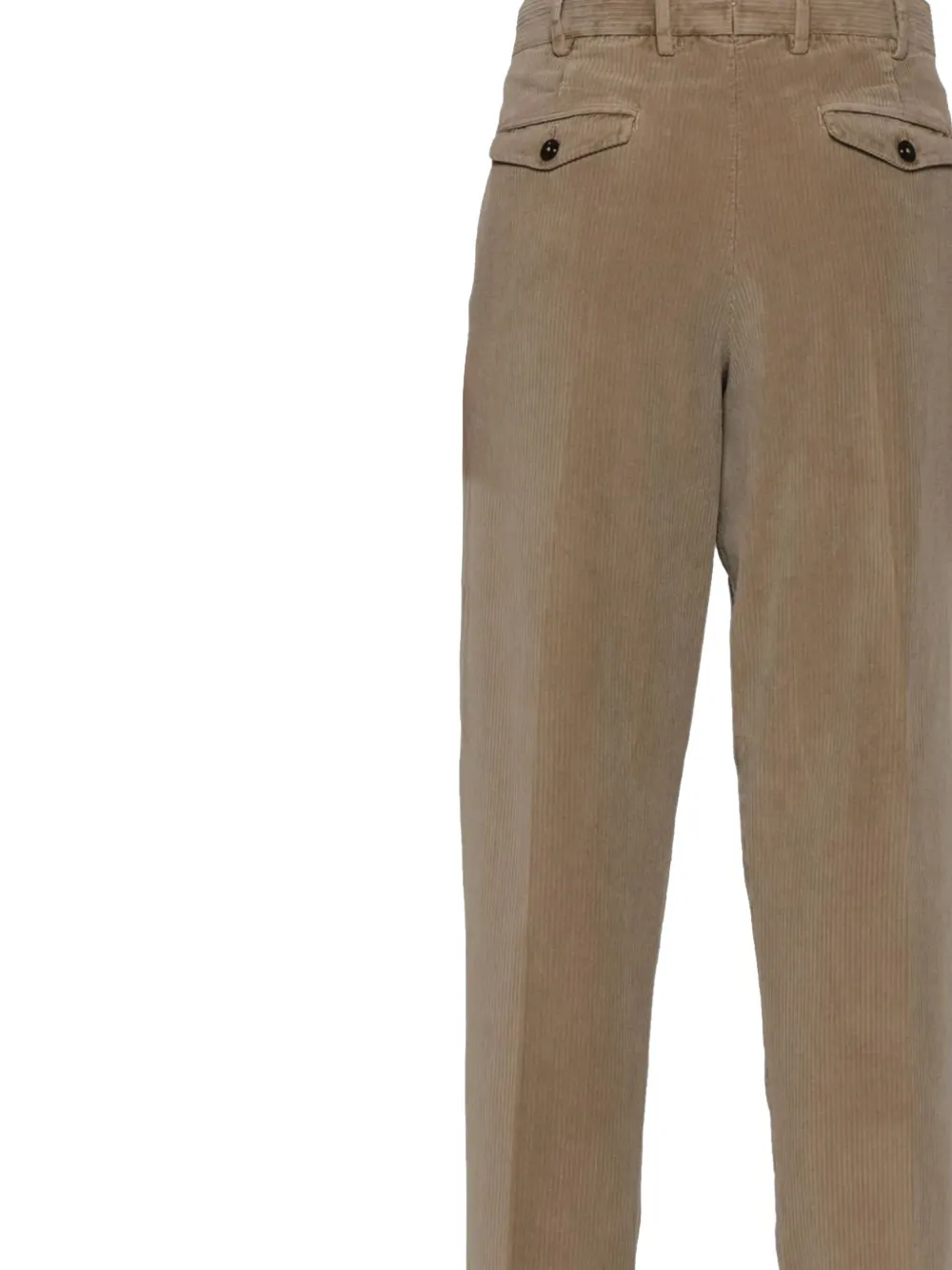 PT Torino pleat-detail corduroy trousers Bruin