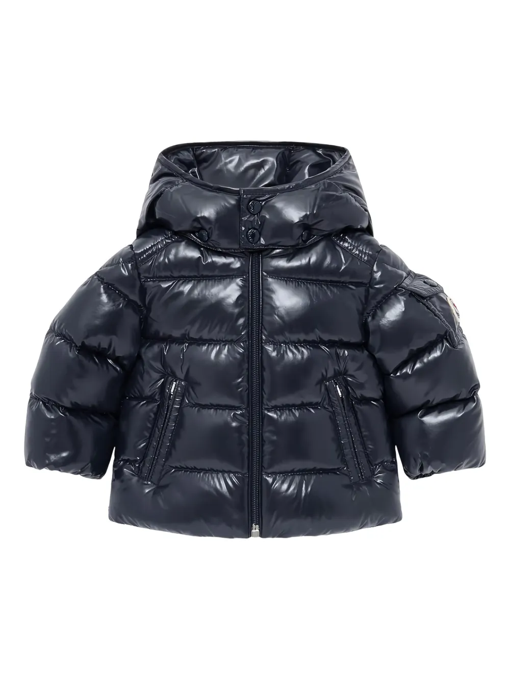 Moncler Enfant Donsjack met capuchon Blauw
