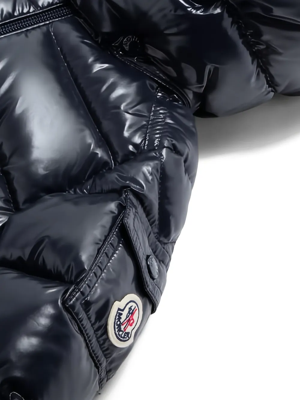 Moncler Enfant Donsjack met capuchon Blauw