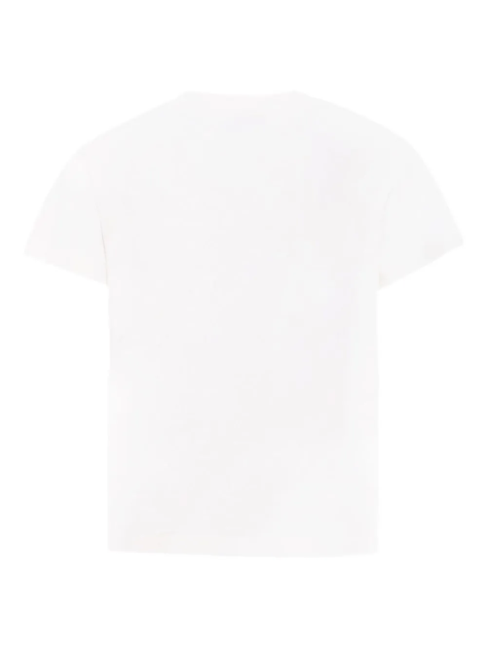 Moncler Enfant Katoenen T-shirt met logopatch Wit