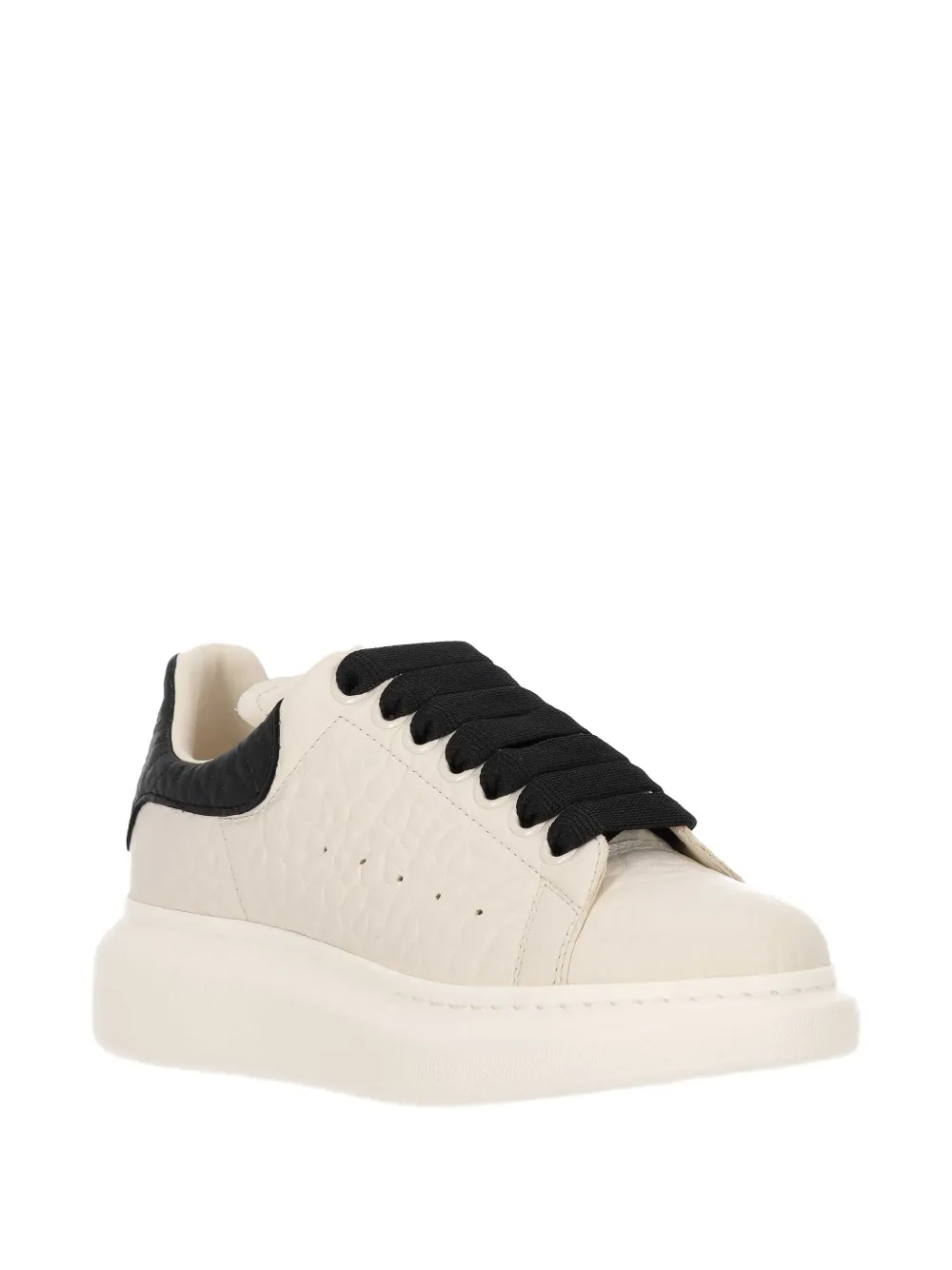 Alexander McQueen Oversized leather low-top sneakers Neutrals
