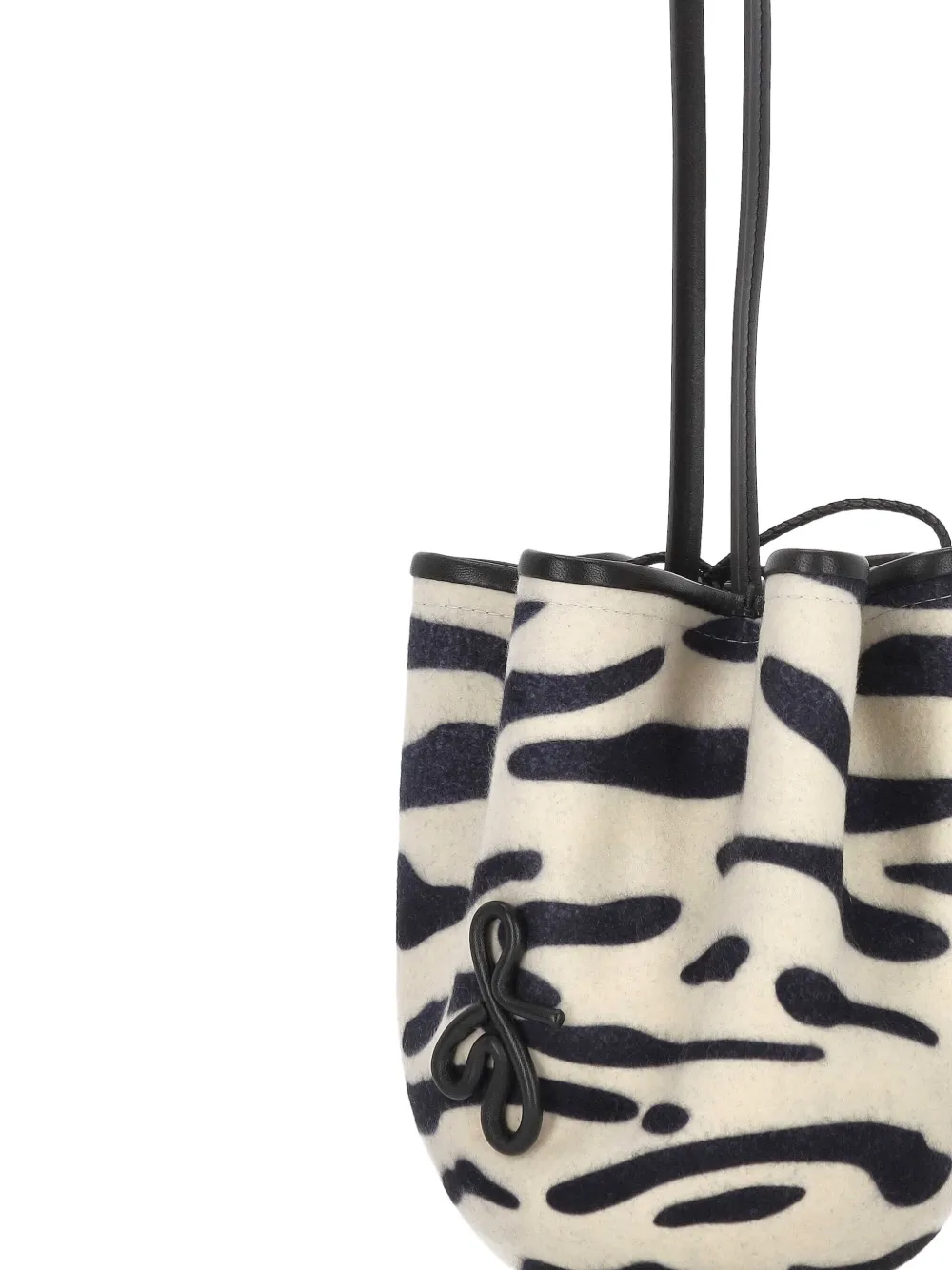 Ruslan Baginskiy Animal-print Drawstring Bucket Bag In White