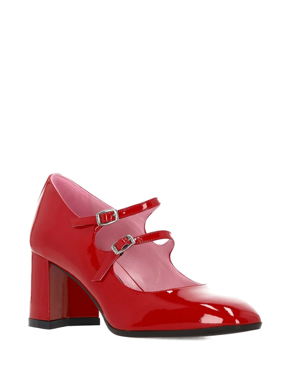 Carel Paris 60 mm leren pumps met hak Rood