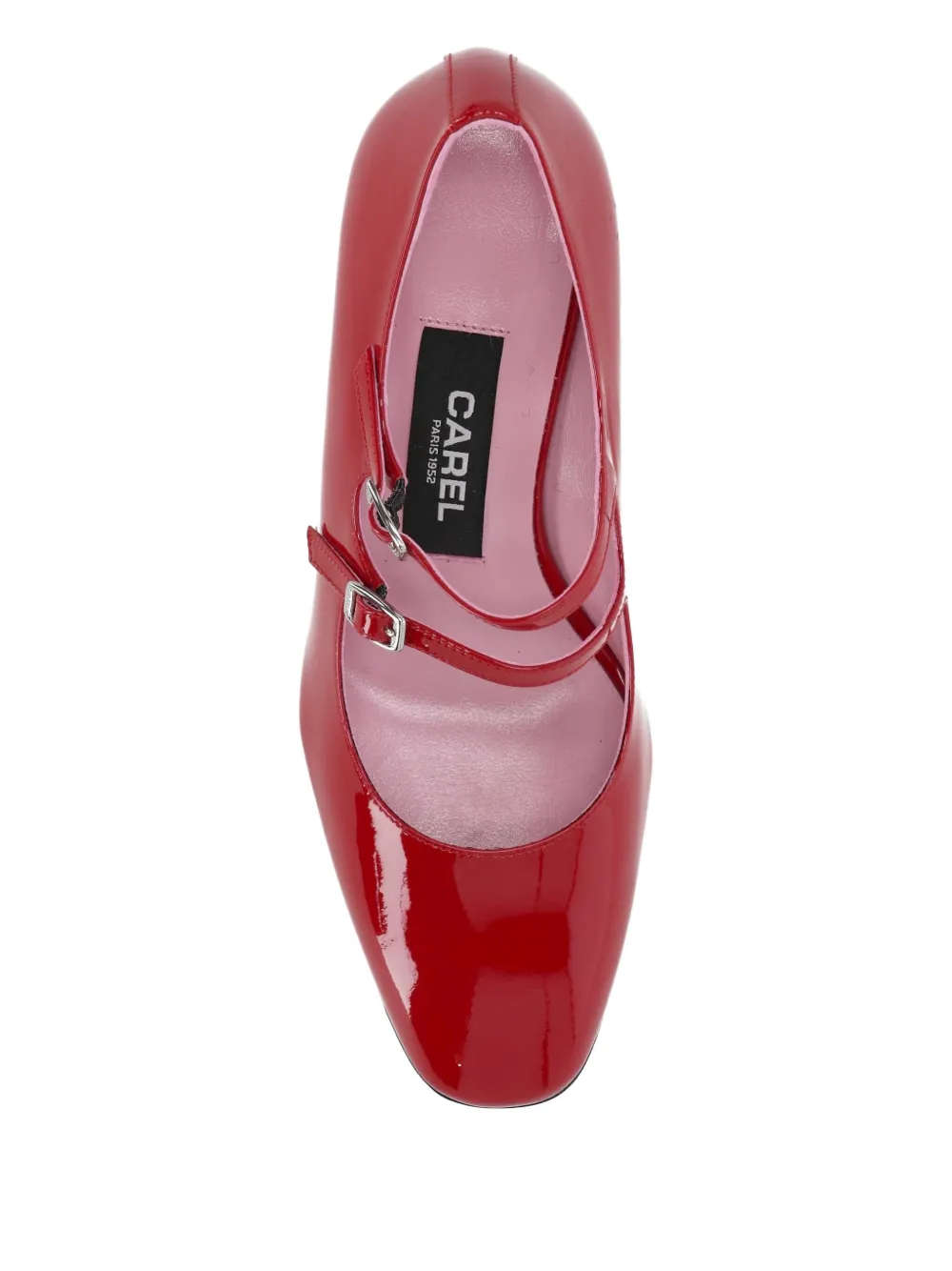 Carel Paris 60 mm leren pumps met hak Rood