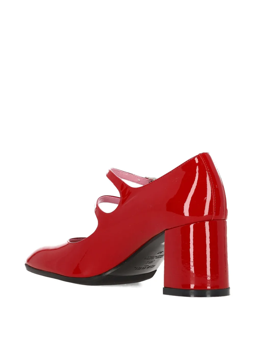 Carel Paris 60 mm leren pumps met hak Rood