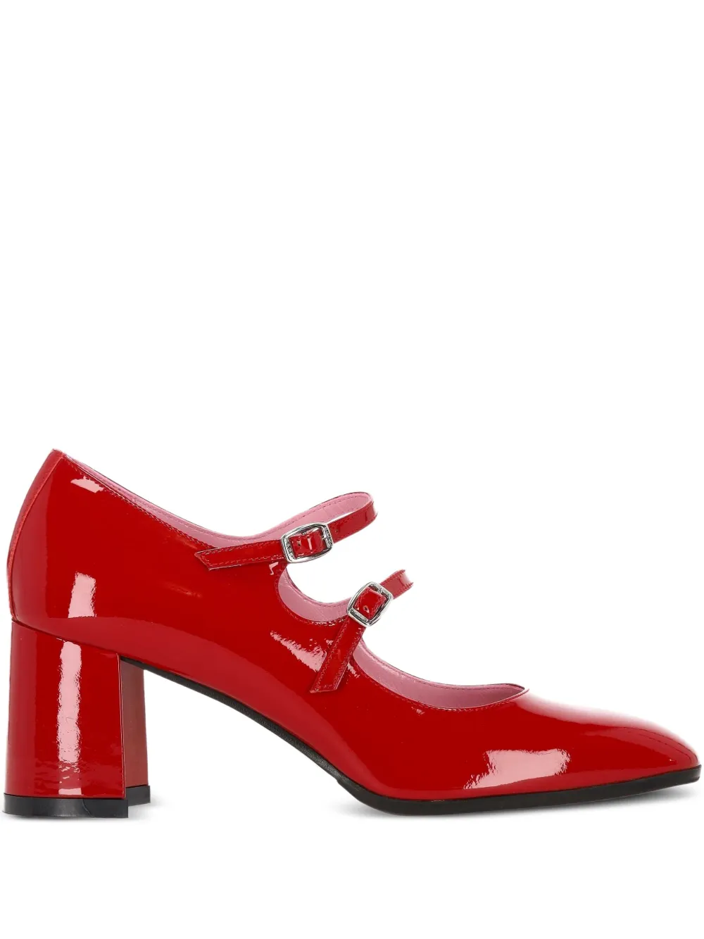 Carel Paris 60 mm leren pumps met hak Rood