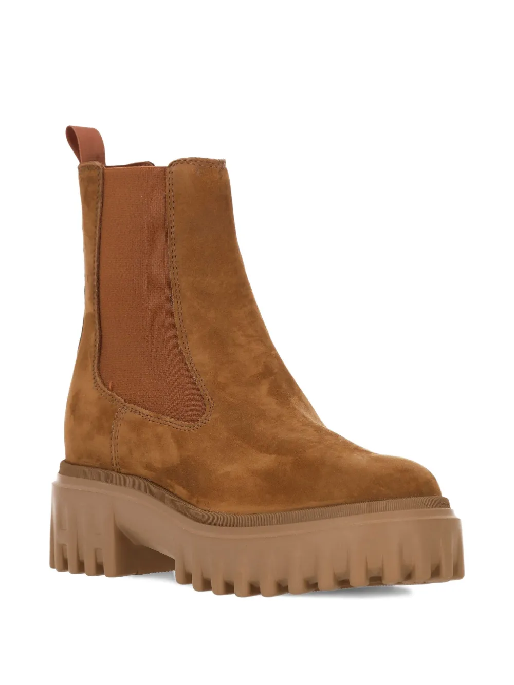 Hogan elastic-panel platform boots Brown