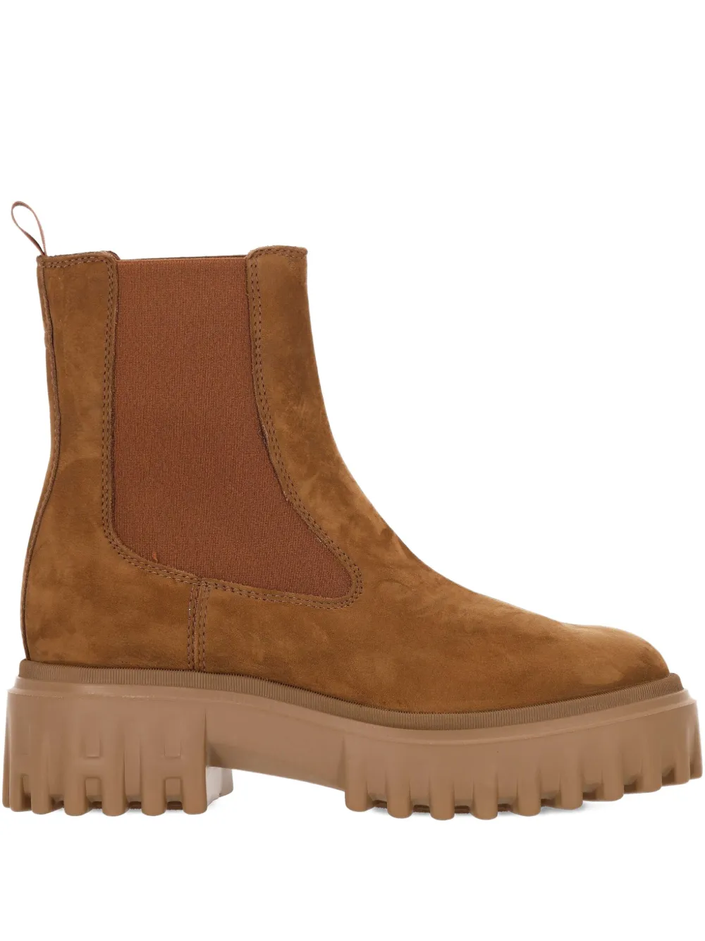 Hogan Elastic-panel Platform Boots In Brown