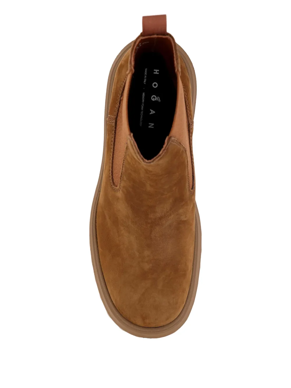 Hogan elastic-panel platform boots Brown