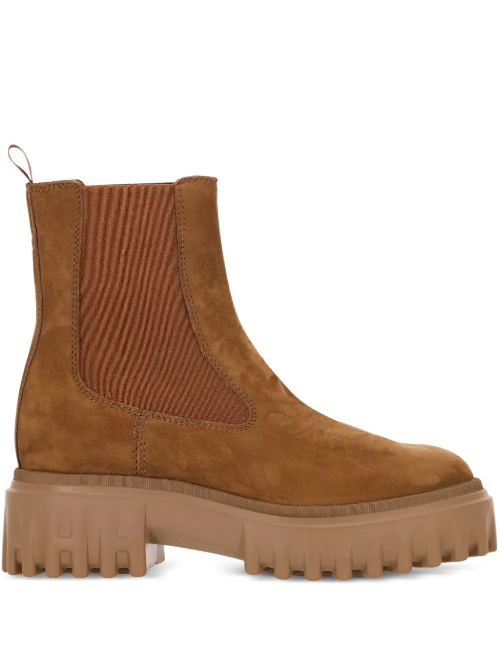 Hogan elastic-panel platform boots Brown