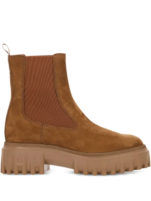 Hogan elastic-panel platform boots