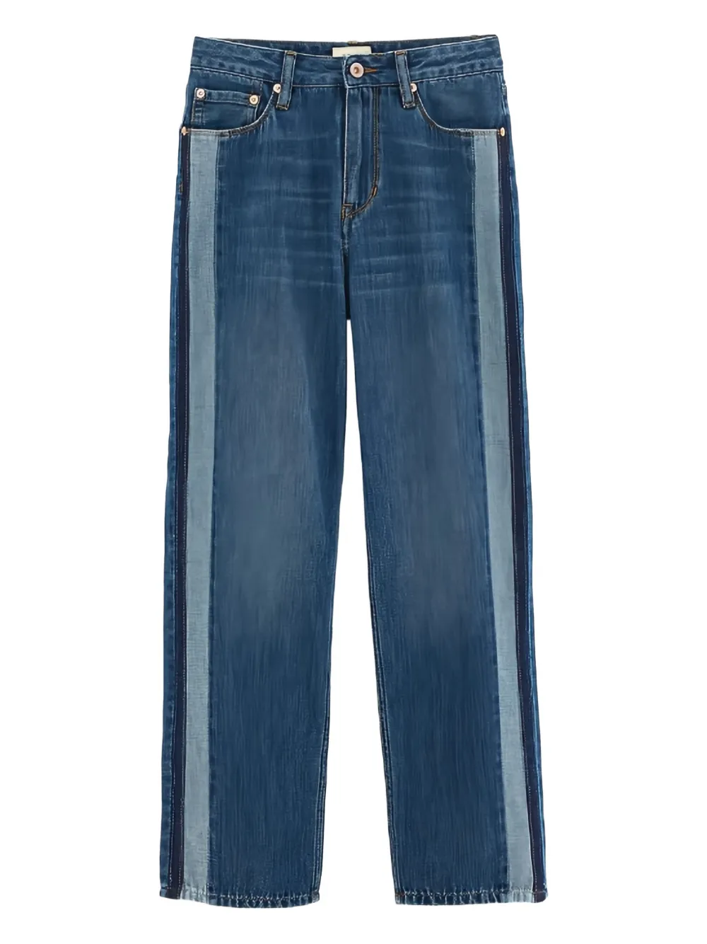 Bellerose Side-stripe Jeans In Blue