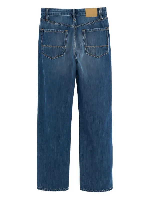 Bellerose Kids side-stripe Jeans Blue FARFETCH AE