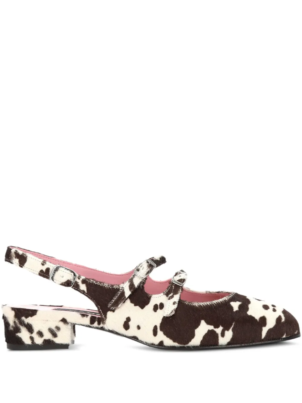 Carel Paris Leren pumps met gesp Bruin