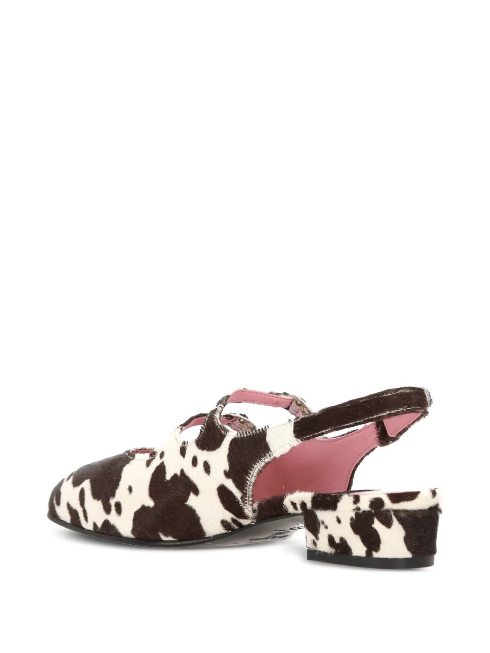 Carel Paris Leren pumps met gesp Bruin