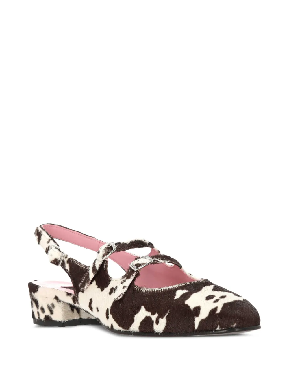 Carel Paris Leren pumps met gesp Bruin