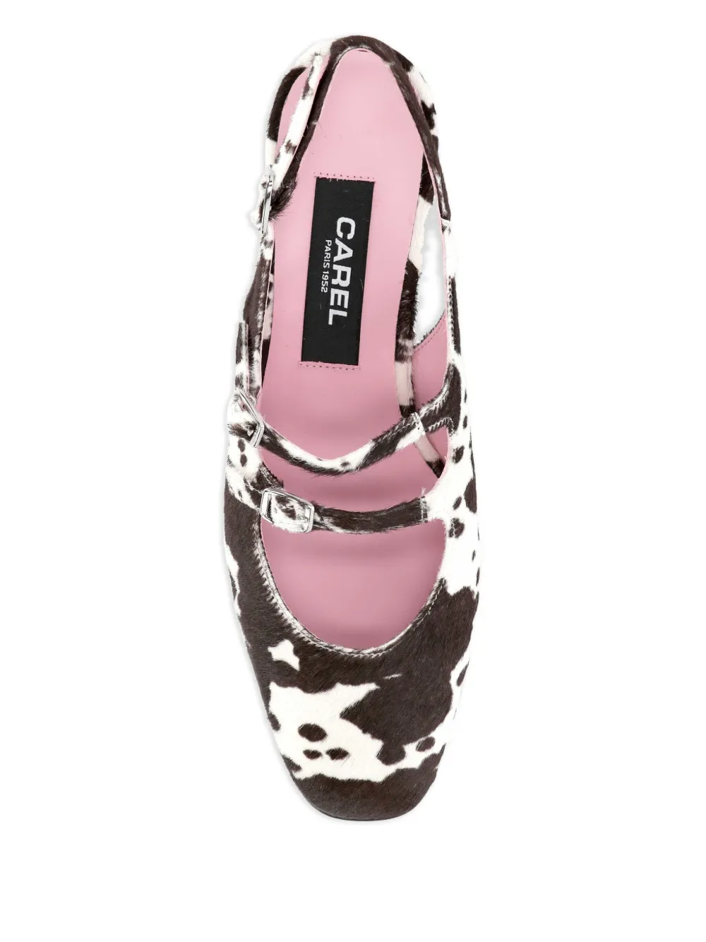 Carel Paris Leren pumps met gesp Bruin