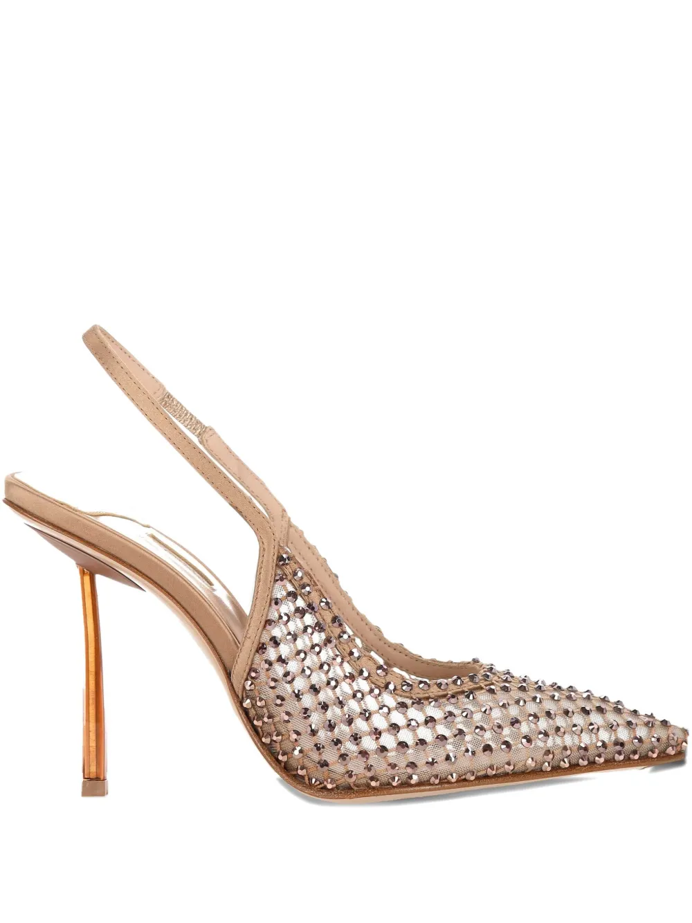 Le Silla 100MM embellished slingback sandals Neutrals