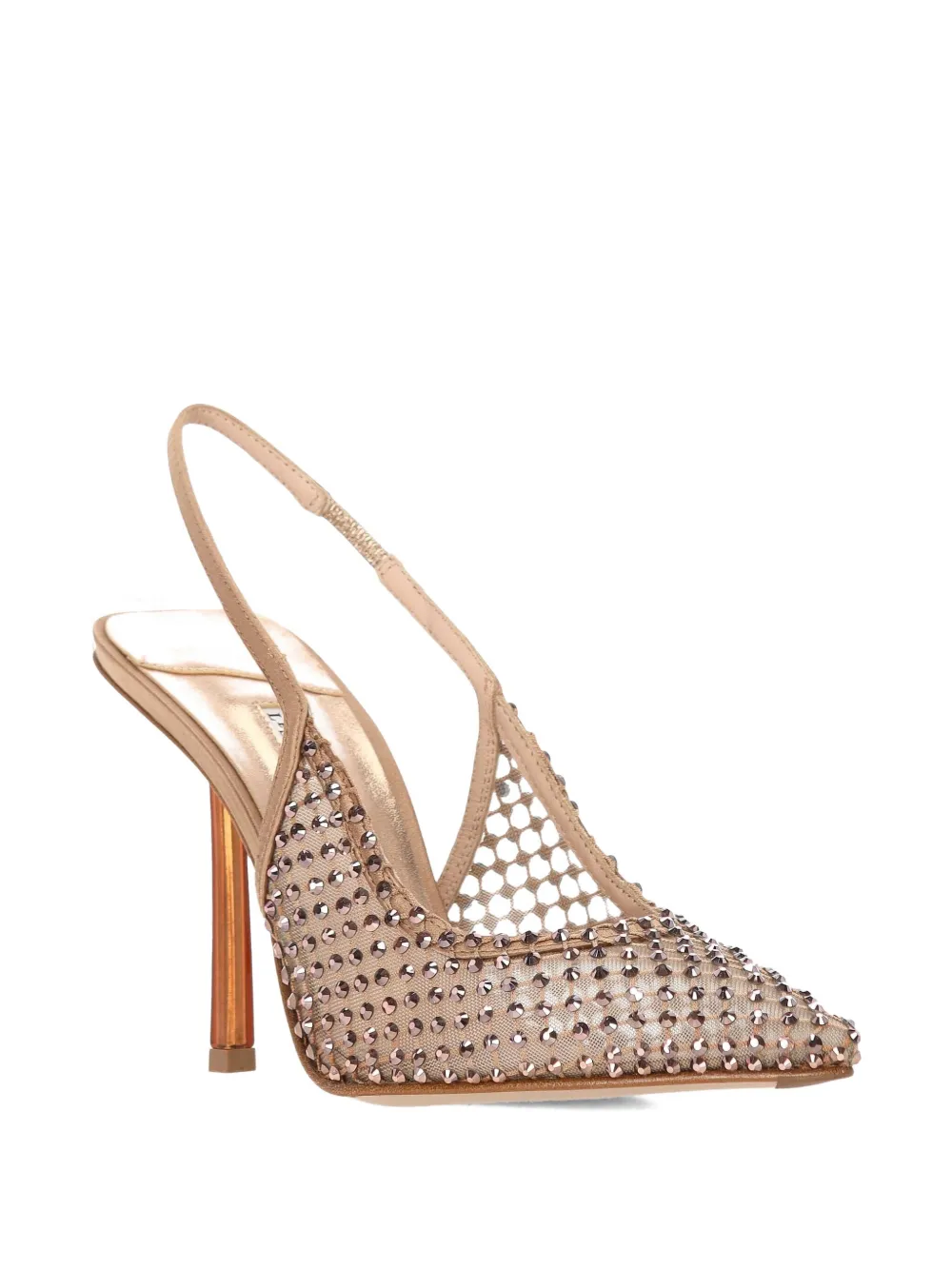 Le Silla 100MM embellished slingback sandals Neutrals