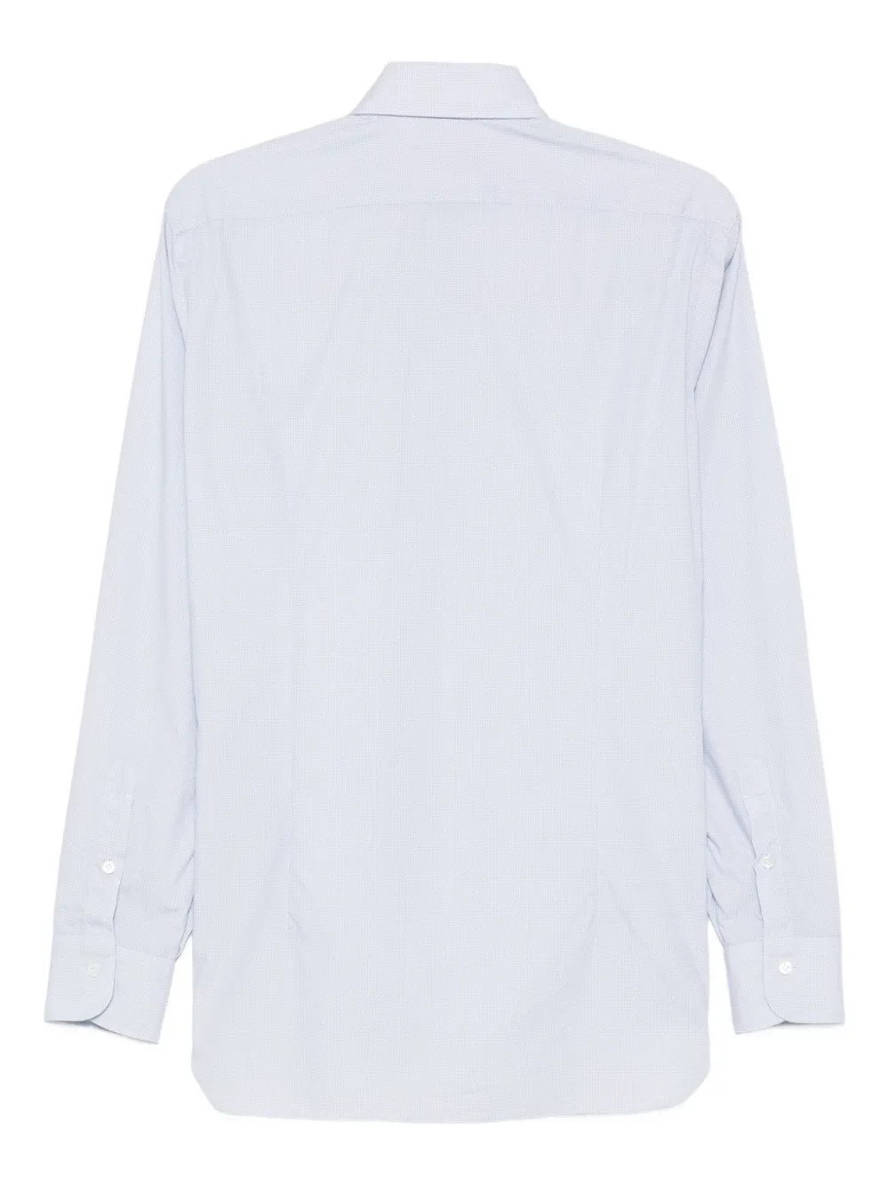 Barba textured-cotton shirt - Blauw