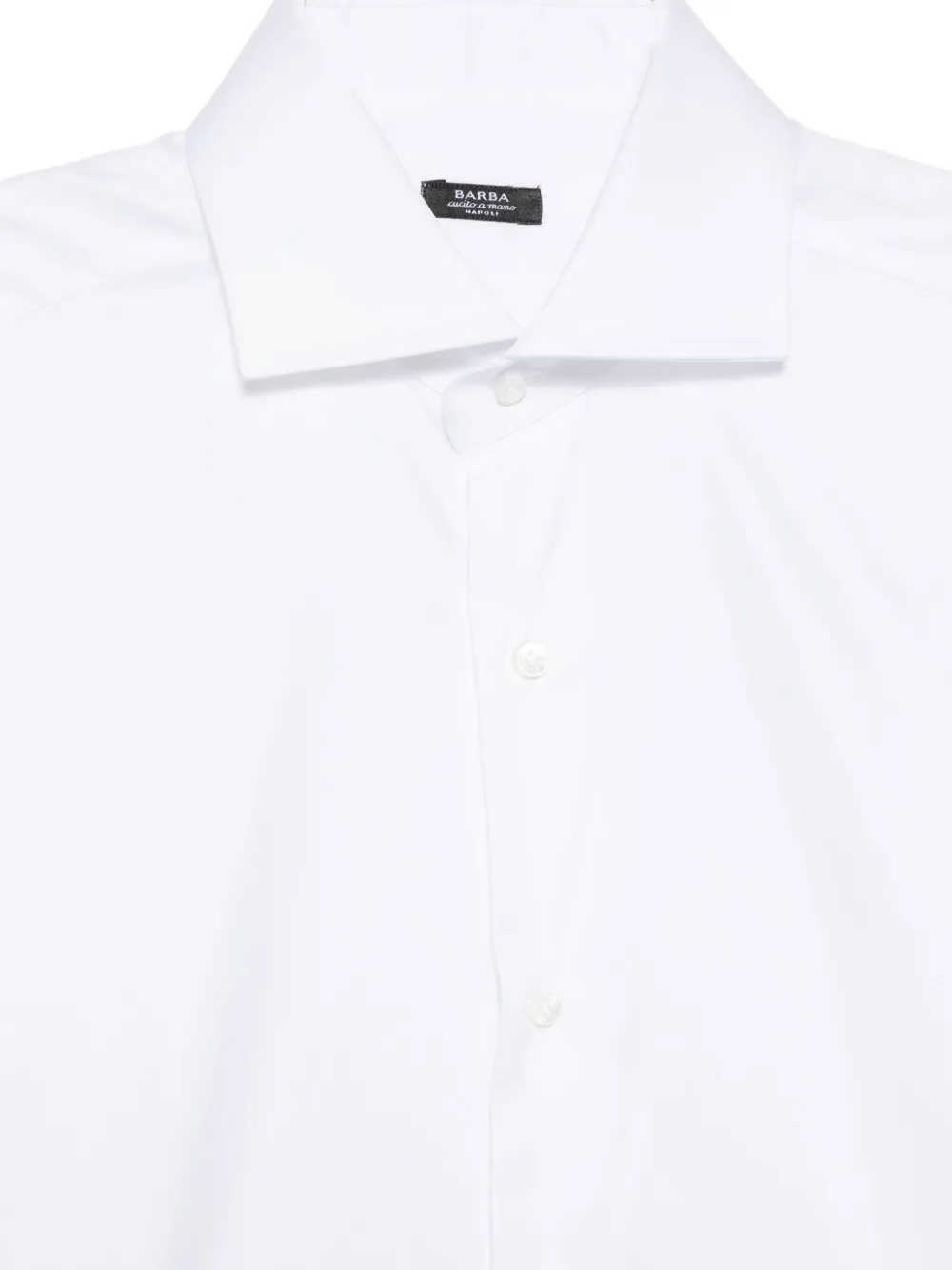 Barba Overhemd met knoopsluiting Wit
