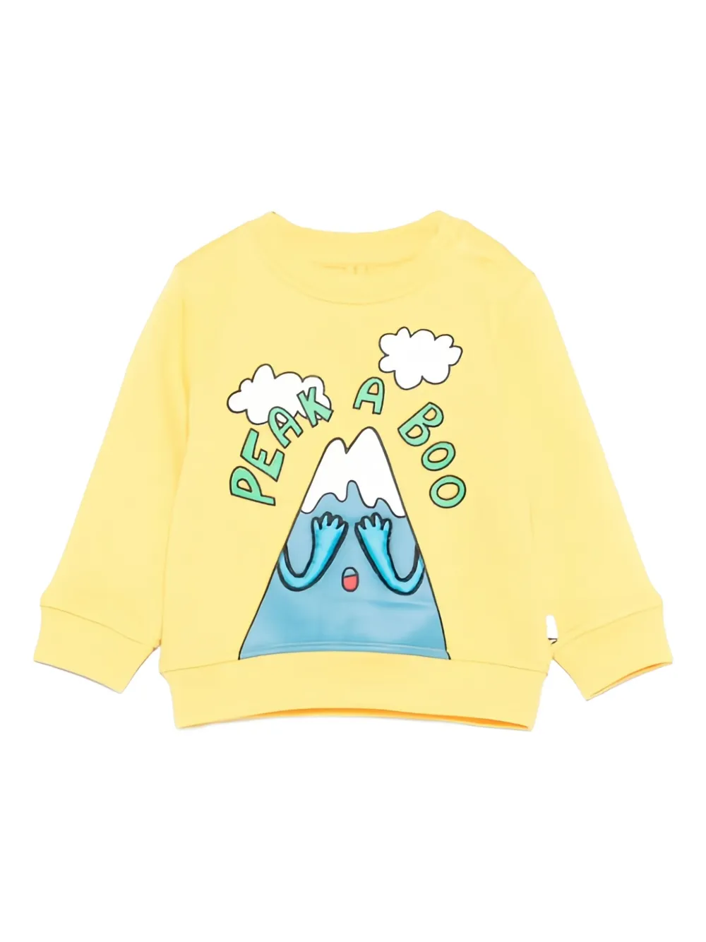 Stella McCartney Kids peak-a-boo-mountain sweatshirt Geel