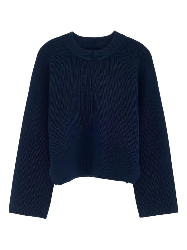 Bellerose Kids Awa ribbed-knit Sweater Blue FARFETCH SA