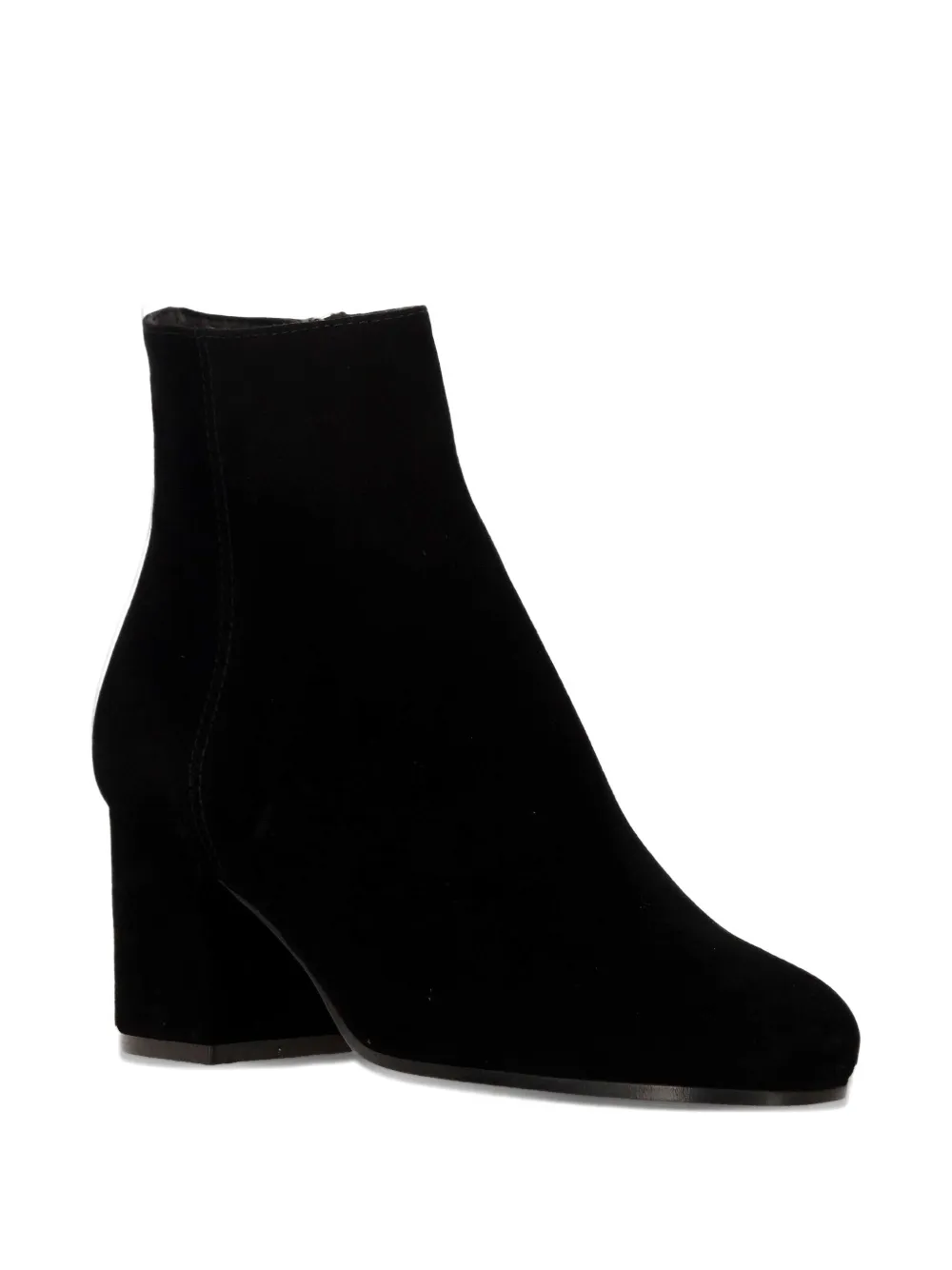 Via Roma 15 block-heel side-zip ankle boots Black