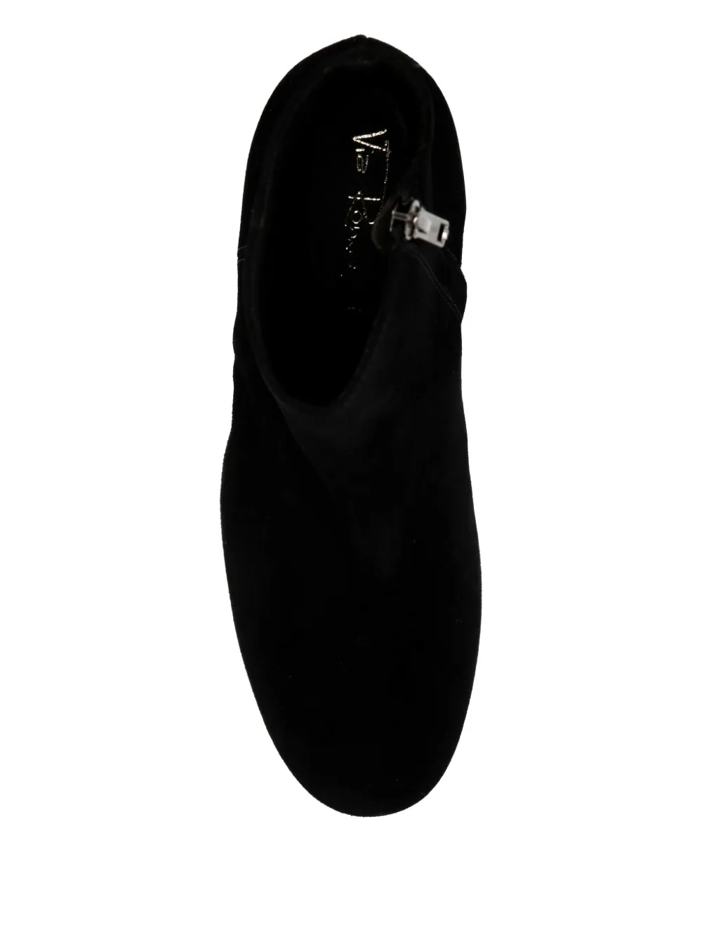 Via Roma 15 block-heel side-zip ankle boots Black