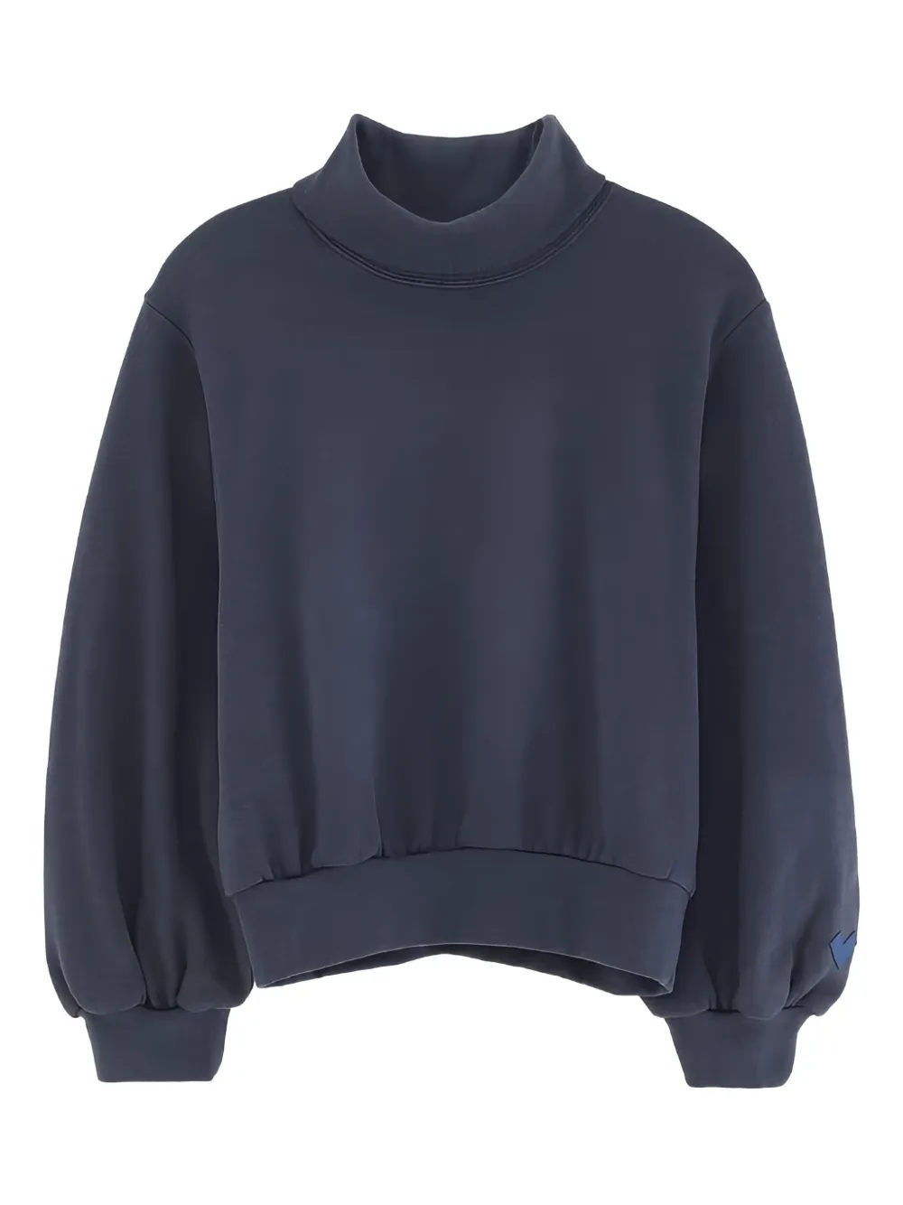 Bellerose Kids high-neck balloon-sleeve sweatshirt Blauw